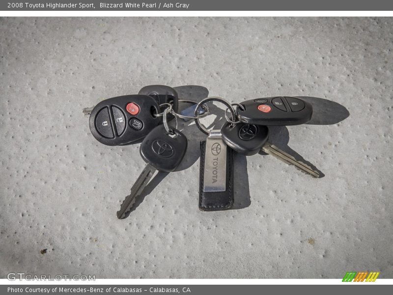 Keys of 2008 Highlander Sport