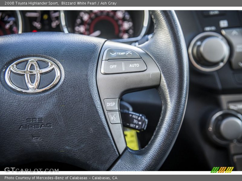 Controls of 2008 Highlander Sport