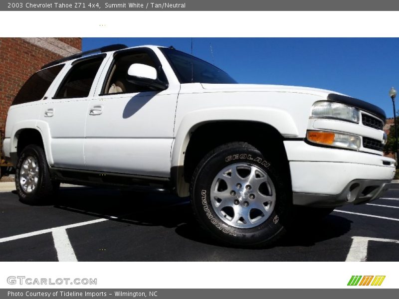 Summit White / Tan/Neutral 2003 Chevrolet Tahoe Z71 4x4