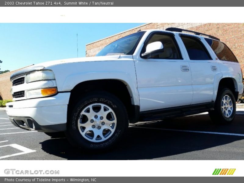 Summit White / Tan/Neutral 2003 Chevrolet Tahoe Z71 4x4