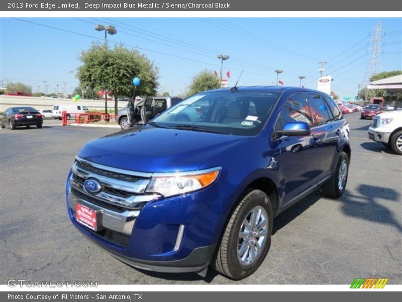 Deep Impact Blue Metallic / Sienna/Charcoal Black 2013 Ford Edge Limited