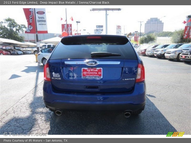 Deep Impact Blue Metallic / Sienna/Charcoal Black 2013 Ford Edge Limited