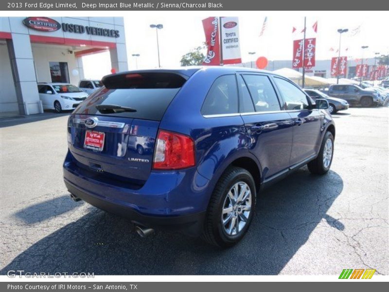 Deep Impact Blue Metallic / Sienna/Charcoal Black 2013 Ford Edge Limited