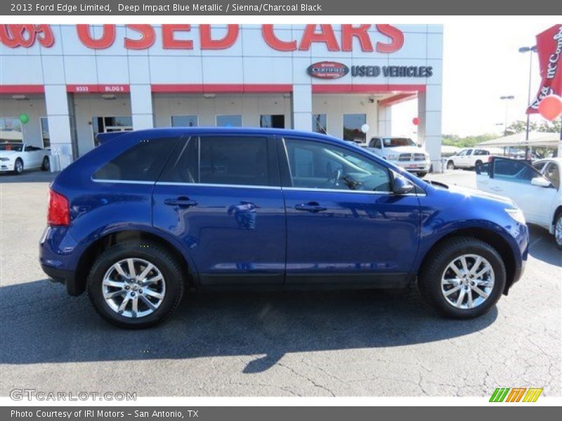 Deep Impact Blue Metallic / Sienna/Charcoal Black 2013 Ford Edge Limited