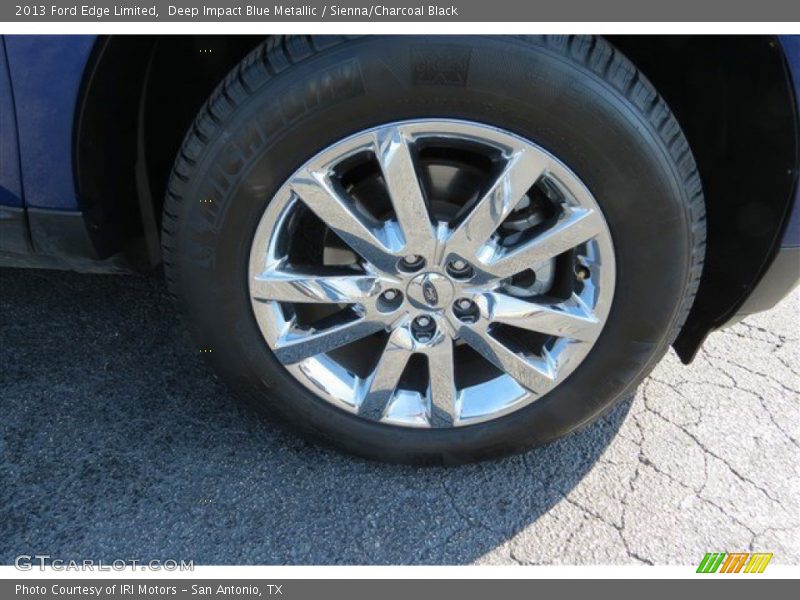 Deep Impact Blue Metallic / Sienna/Charcoal Black 2013 Ford Edge Limited