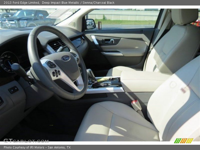 Deep Impact Blue Metallic / Sienna/Charcoal Black 2013 Ford Edge Limited