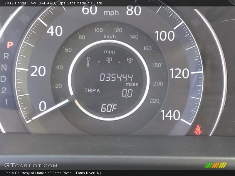 Opal Sage Metallic / Black 2012 Honda CR-V EX-L 4WD