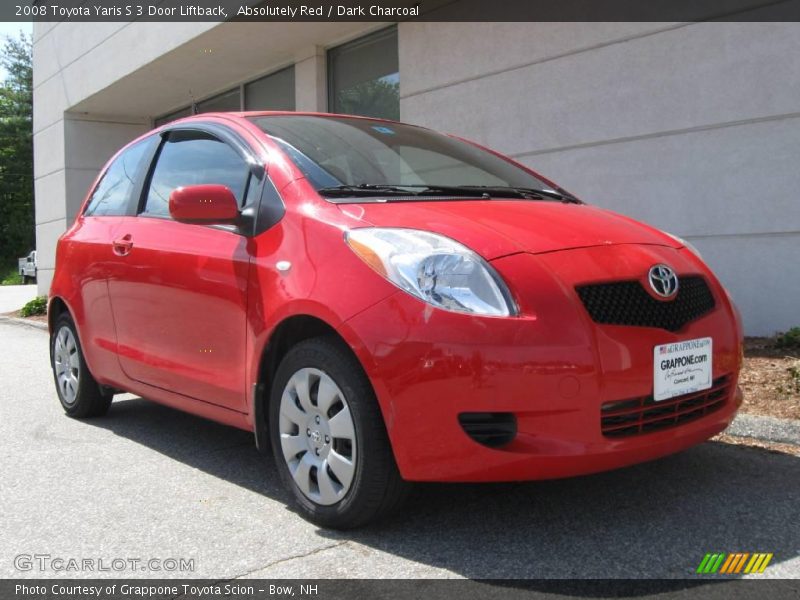 Absolutely Red / Dark Charcoal 2008 Toyota Yaris S 3 Door Liftback