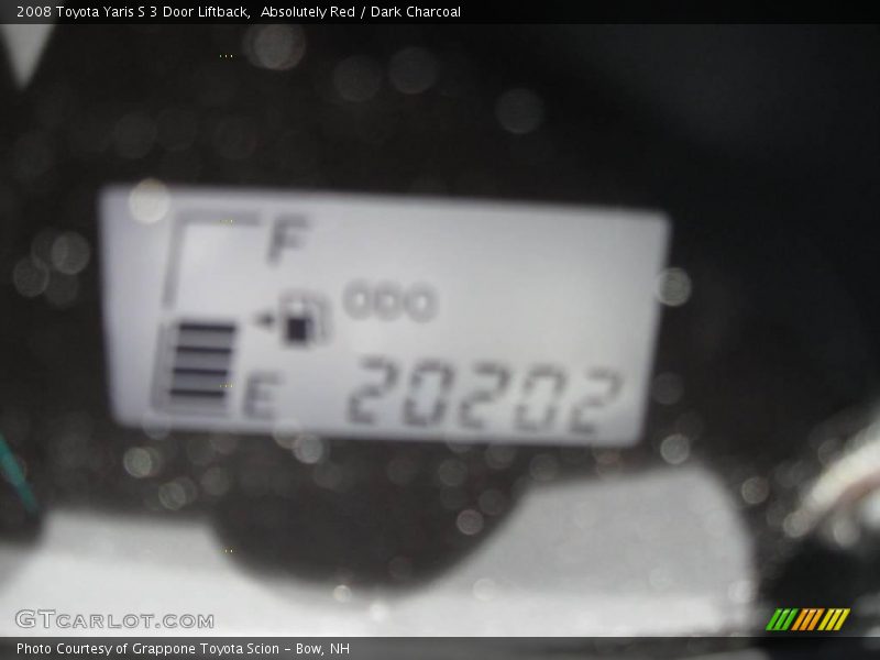 Absolutely Red / Dark Charcoal 2008 Toyota Yaris S 3 Door Liftback