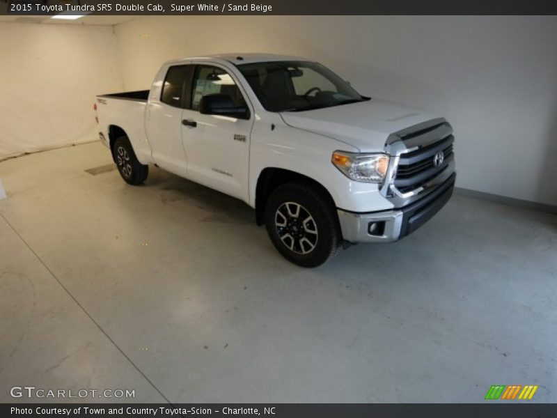 Super White / Sand Beige 2015 Toyota Tundra SR5 Double Cab