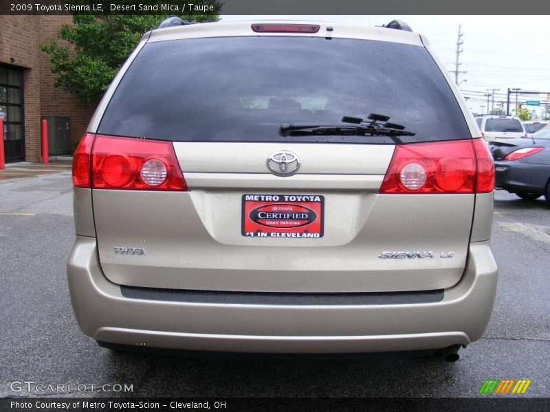 Desert Sand Mica / Taupe 2009 Toyota Sienna LE