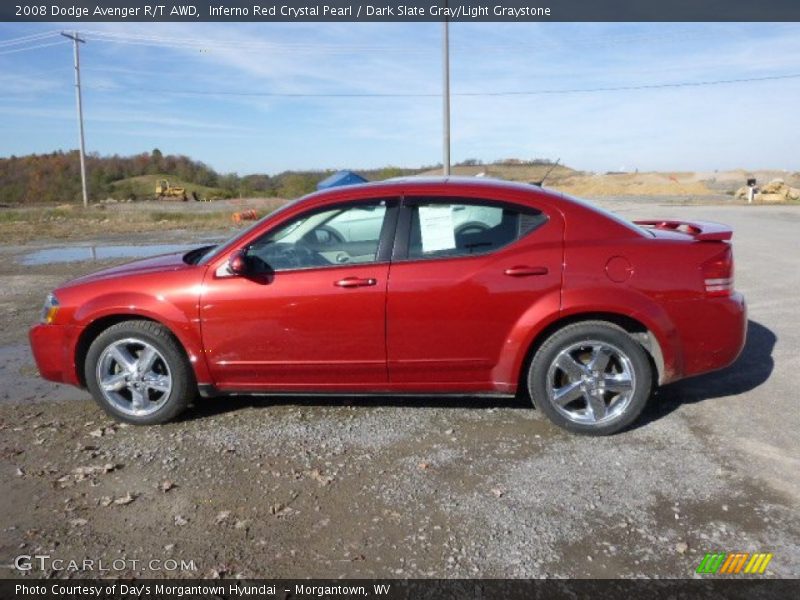 Inferno Red Crystal Pearl / Dark Slate Gray/Light Graystone 2008 Dodge Avenger R/T AWD