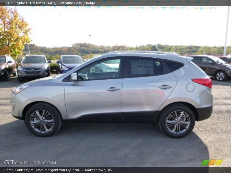 Graphite Gray / Beige 2015 Hyundai Tucson SE AWD