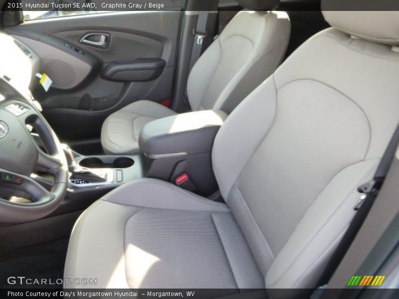 Graphite Gray / Beige 2015 Hyundai Tucson SE AWD