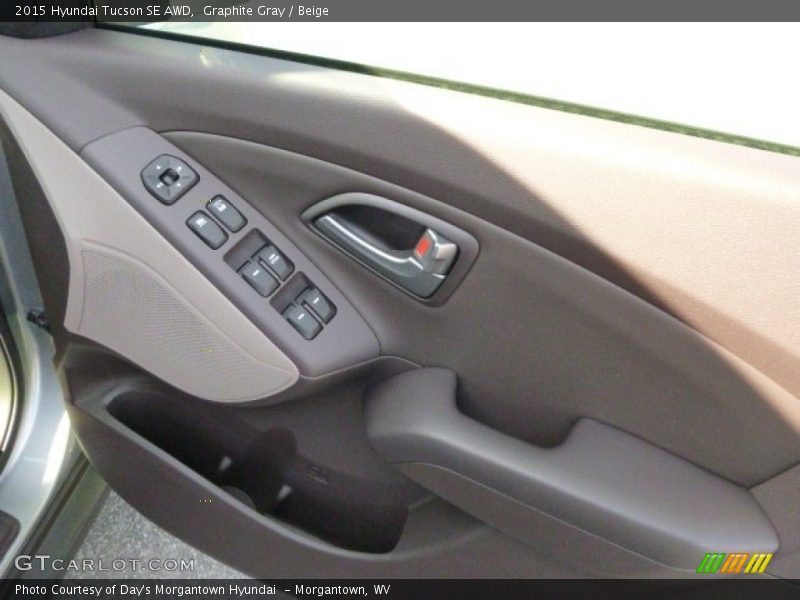 Graphite Gray / Beige 2015 Hyundai Tucson SE AWD