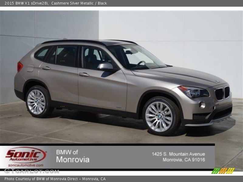 Cashmere Silver Metallic / Black 2015 BMW X1 sDrive28i
