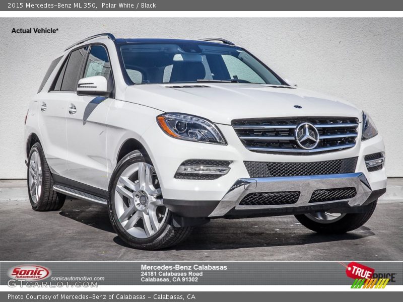 Polar White / Black 2015 Mercedes-Benz ML 350