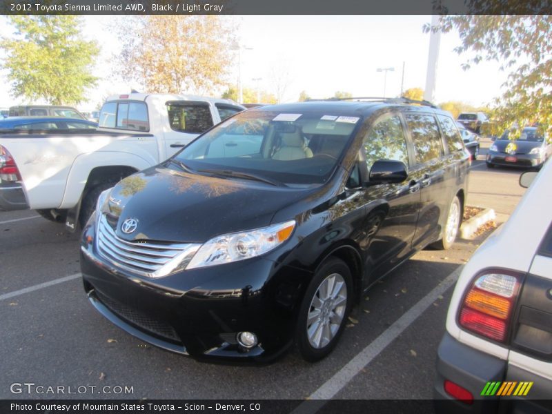 Black / Light Gray 2012 Toyota Sienna Limited AWD