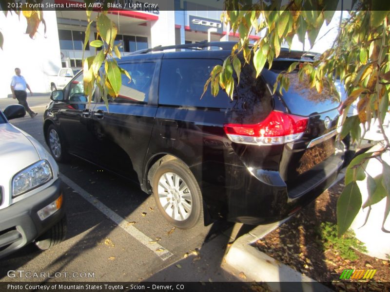 Black / Light Gray 2012 Toyota Sienna Limited AWD