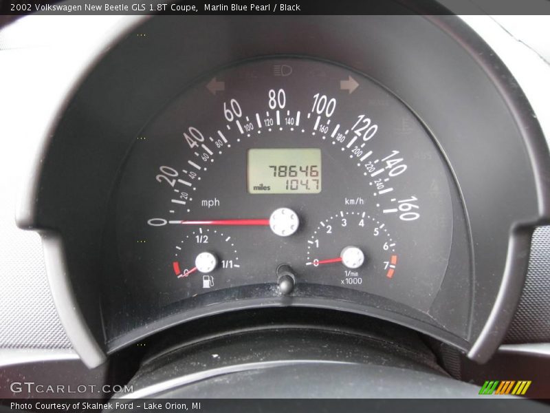 Marlin Blue Pearl / Black 2002 Volkswagen New Beetle GLS 1.8T Coupe