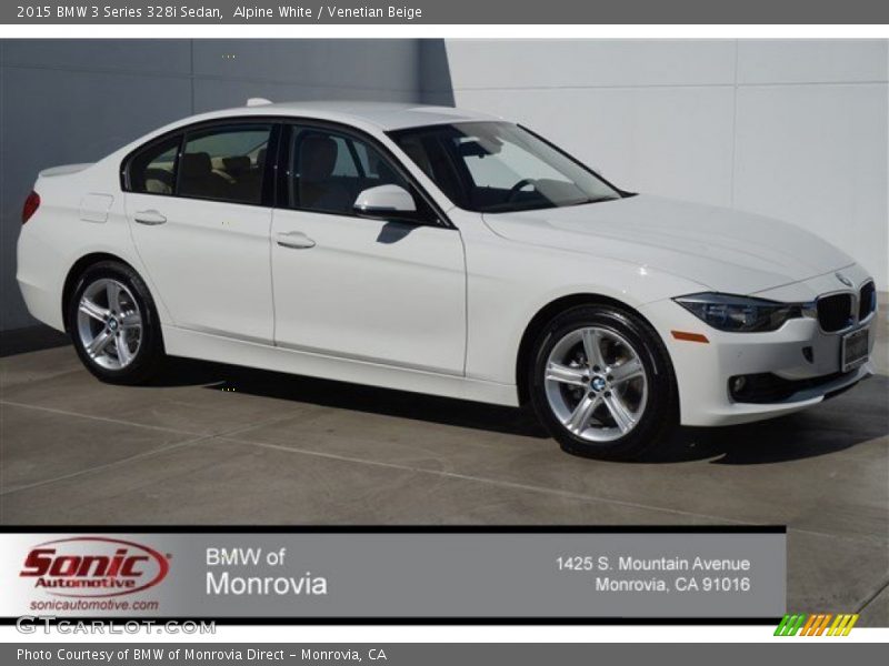 Alpine White / Venetian Beige 2015 BMW 3 Series 328i Sedan