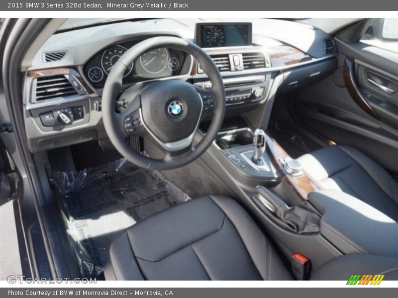 Mineral Grey Metallic / Black 2015 BMW 3 Series 328d Sedan