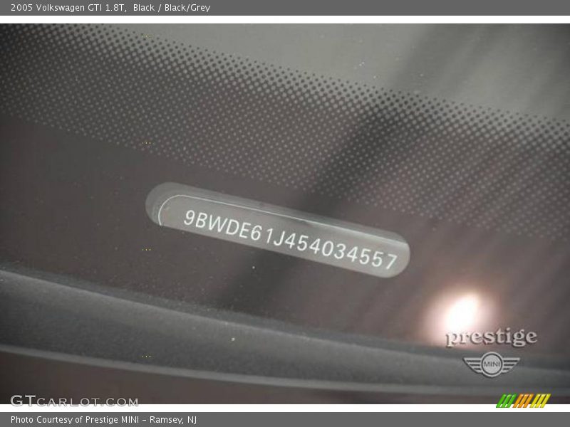 Black / Black/Grey 2005 Volkswagen GTI 1.8T