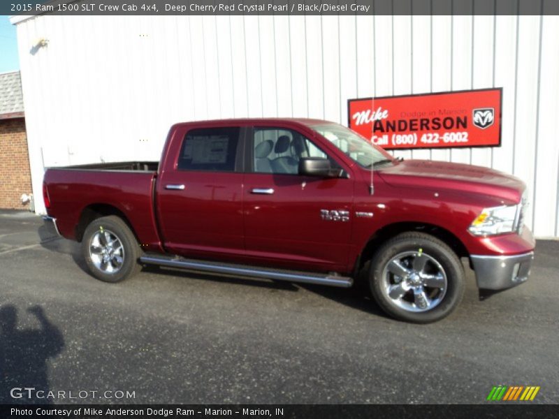 Deep Cherry Red Crystal Pearl / Black/Diesel Gray 2015 Ram 1500 SLT Crew Cab 4x4