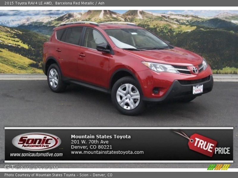 Barcelona Red Metallic / Ash 2015 Toyota RAV4 LE AWD