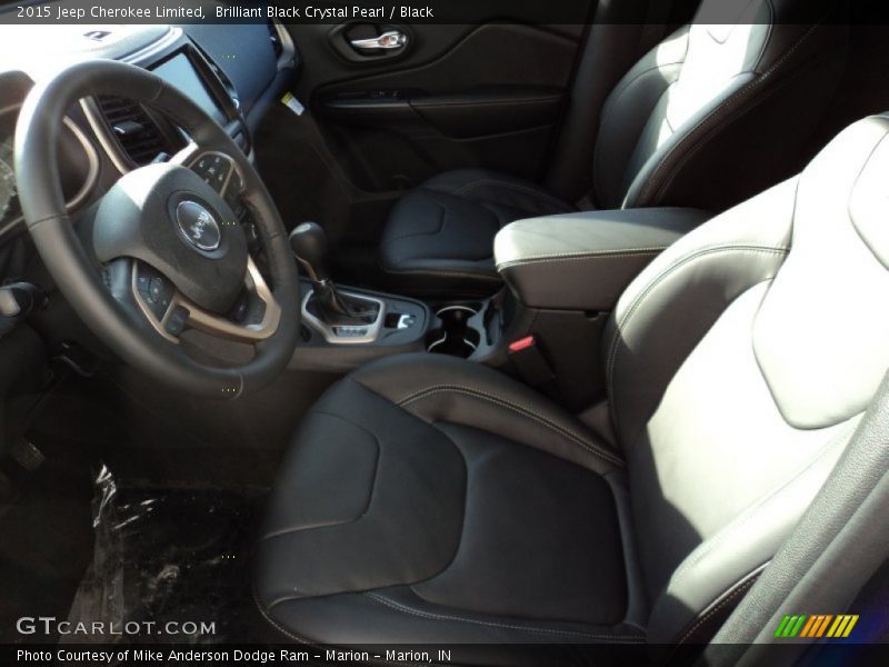Brilliant Black Crystal Pearl / Black 2015 Jeep Cherokee Limited