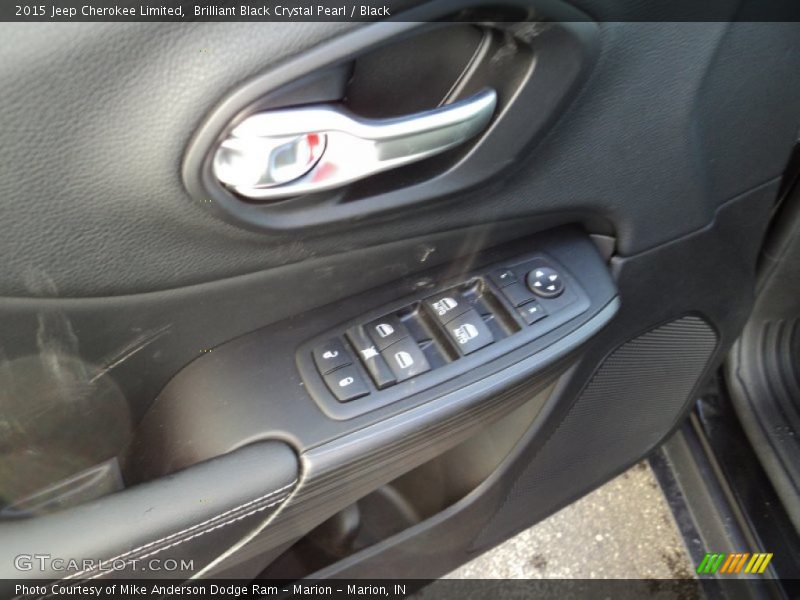 Brilliant Black Crystal Pearl / Black 2015 Jeep Cherokee Limited