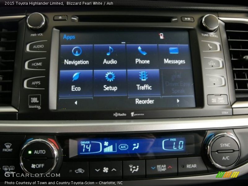 Blizzard Pearl White / Ash 2015 Toyota Highlander Limited