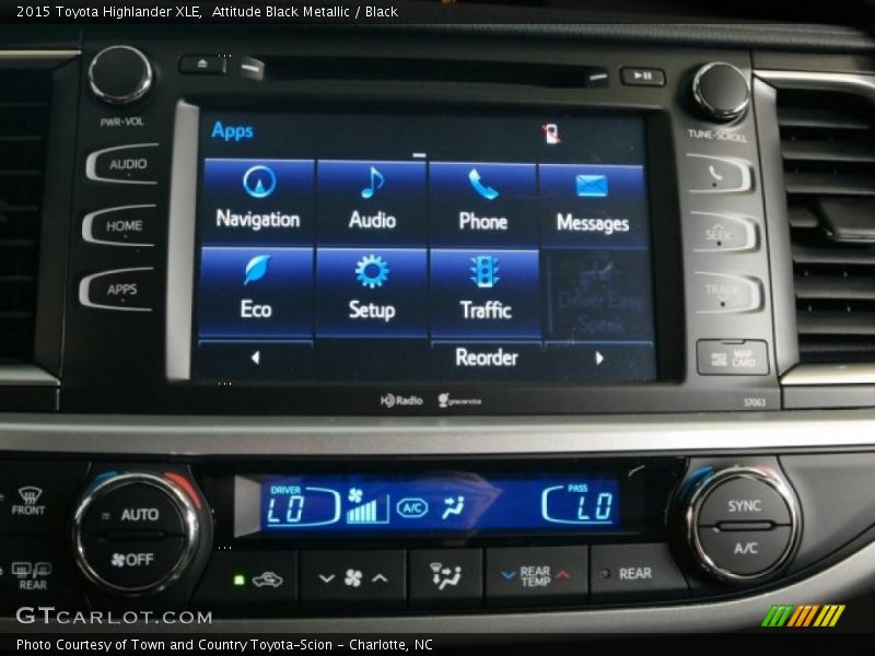 Attitude Black Metallic / Black 2015 Toyota Highlander XLE