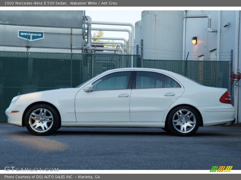 Alabaster White / Ash Grey 2003 Mercedes-Benz E 500 Sedan