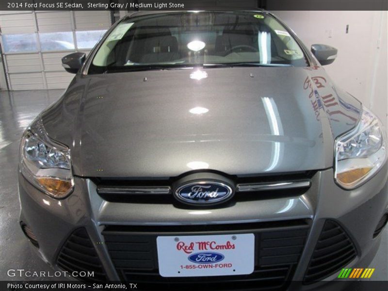 Sterling Gray / Medium Light Stone 2014 Ford Focus SE Sedan