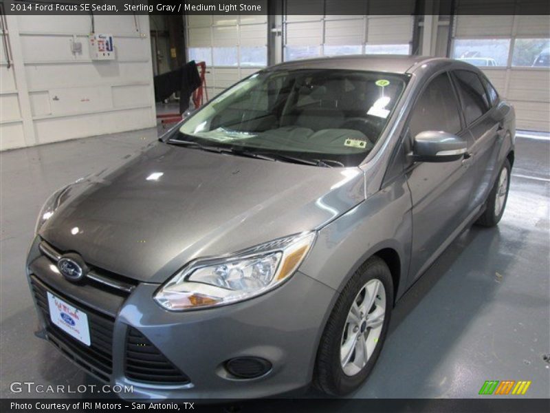 Sterling Gray / Medium Light Stone 2014 Ford Focus SE Sedan
