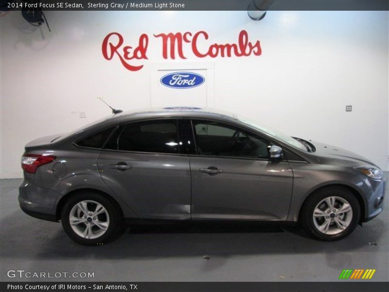 Sterling Gray / Medium Light Stone 2014 Ford Focus SE Sedan