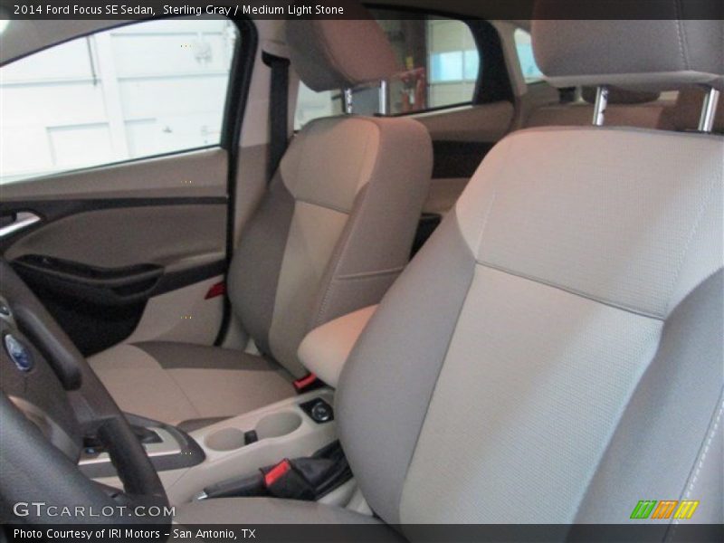Sterling Gray / Medium Light Stone 2014 Ford Focus SE Sedan
