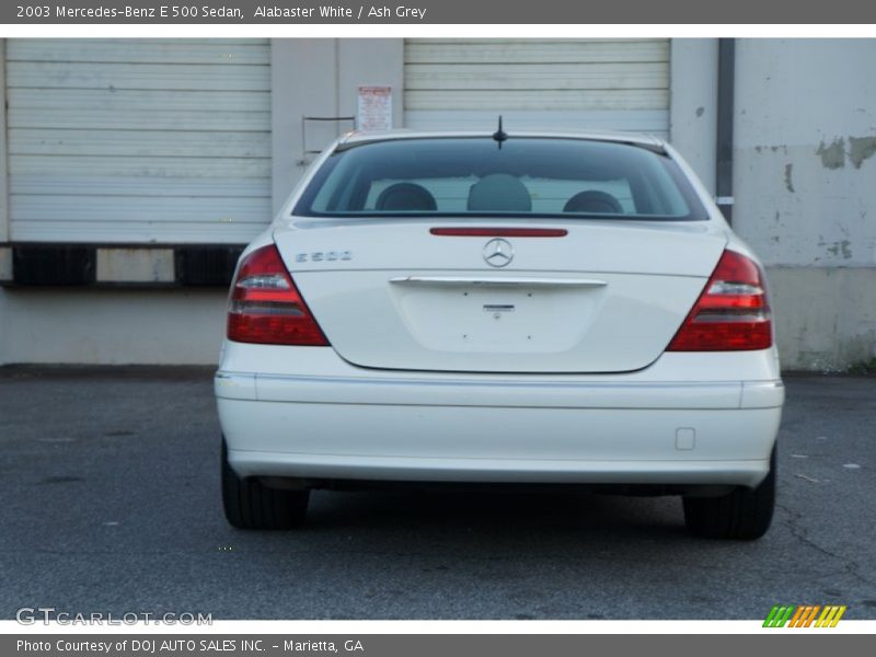 Alabaster White / Ash Grey 2003 Mercedes-Benz E 500 Sedan