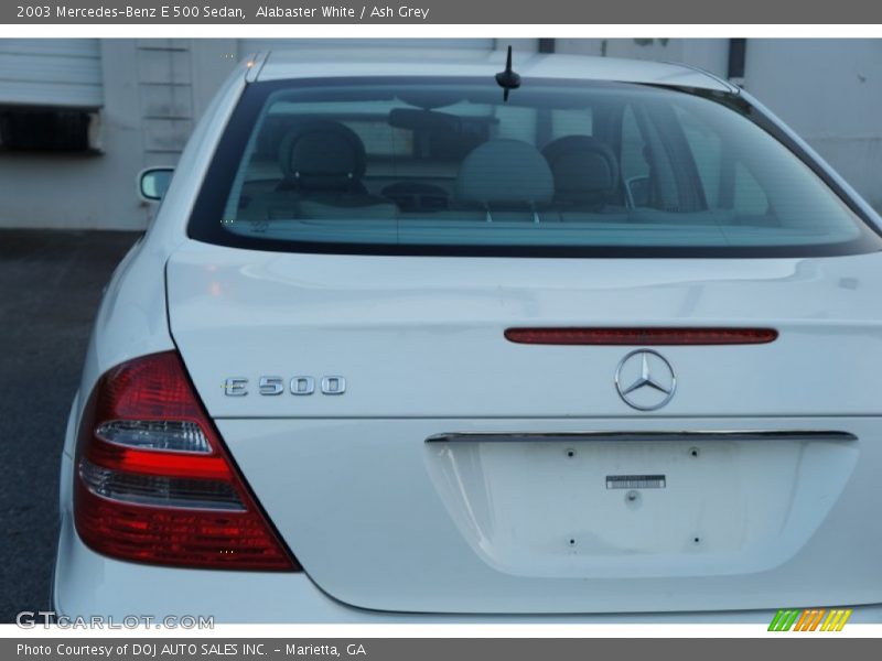 Alabaster White / Ash Grey 2003 Mercedes-Benz E 500 Sedan