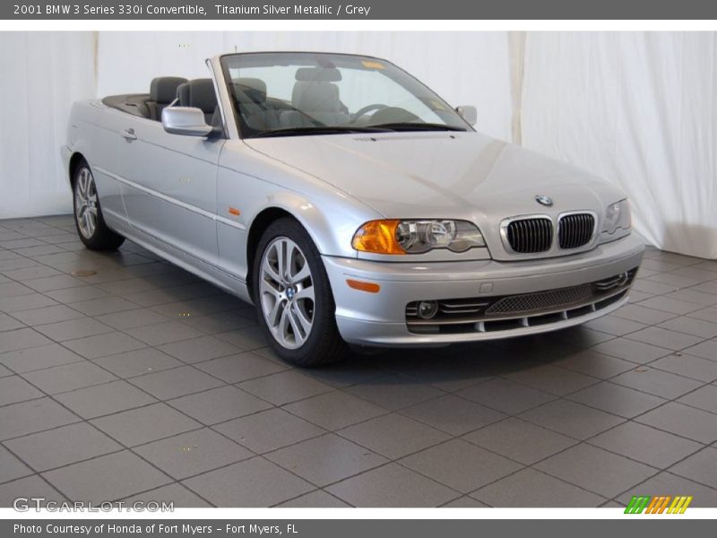 Titanium Silver Metallic / Grey 2001 BMW 3 Series 330i Convertible