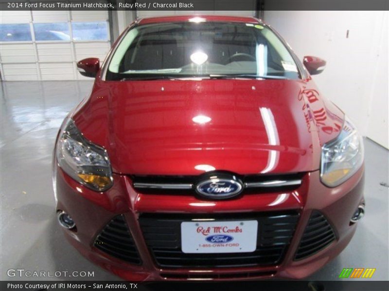 Ruby Red / Charcoal Black 2014 Ford Focus Titanium Hatchback