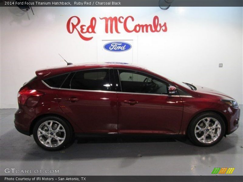 Ruby Red / Charcoal Black 2014 Ford Focus Titanium Hatchback