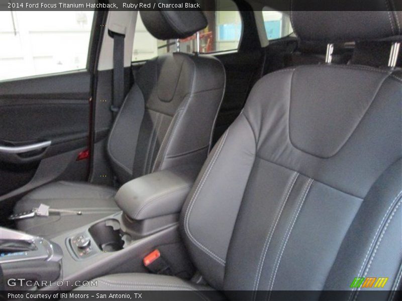 Ruby Red / Charcoal Black 2014 Ford Focus Titanium Hatchback