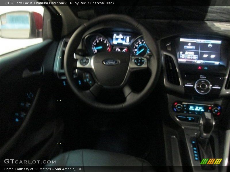 Ruby Red / Charcoal Black 2014 Ford Focus Titanium Hatchback