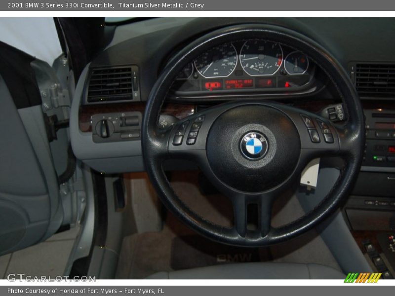 Titanium Silver Metallic / Grey 2001 BMW 3 Series 330i Convertible