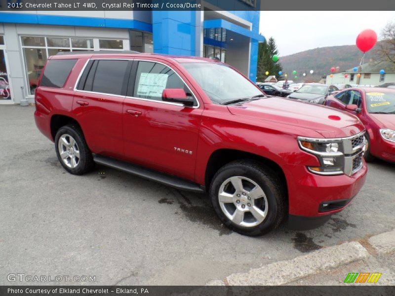 Crystal Red Tintcoat / Cocoa/Dune 2015 Chevrolet Tahoe LT 4WD