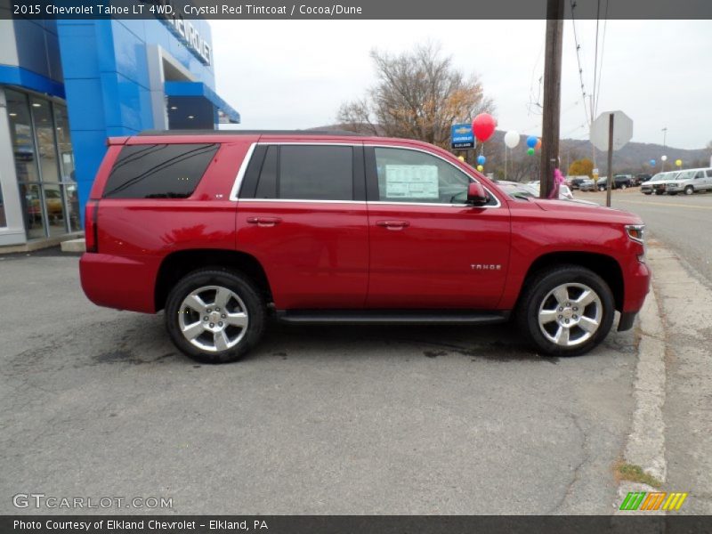 Crystal Red Tintcoat / Cocoa/Dune 2015 Chevrolet Tahoe LT 4WD