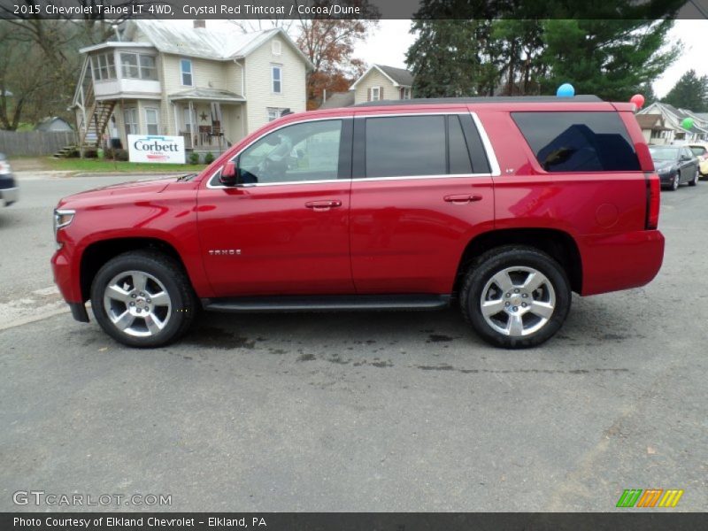 Crystal Red Tintcoat / Cocoa/Dune 2015 Chevrolet Tahoe LT 4WD