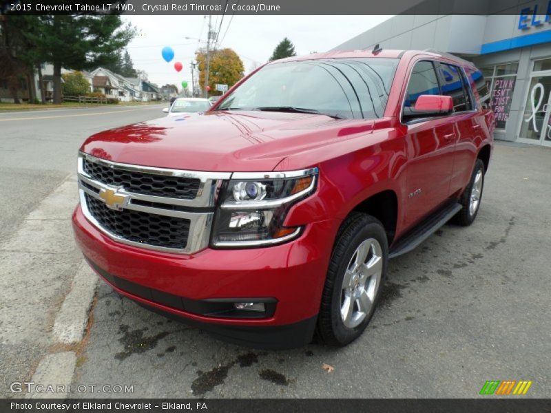 Crystal Red Tintcoat / Cocoa/Dune 2015 Chevrolet Tahoe LT 4WD